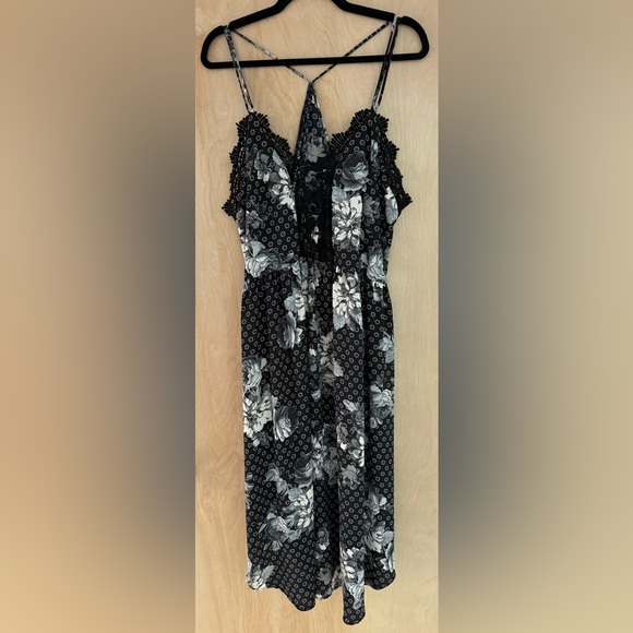 Free People Black and White Spaghetti Strap Sundress - Picture 1 of 8